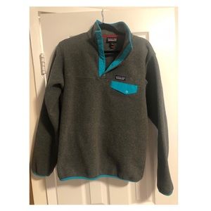 Dark gray and turquoise blue Patagonia